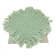 Load image into Gallery viewer, Babymoon Marino Wool Pineapple Layer Basket Filler Baby Photography Blanket | Green