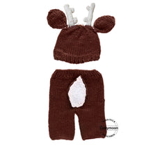 Load image into Gallery viewer, Babymoon Fawn Shorts With Cap Newborn Photography Crochet Outfit Costume