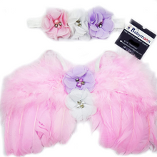 Load image into Gallery viewer, Babymoon Feather Wings New Born Baby Photography Shoot Props Costumes - Pink