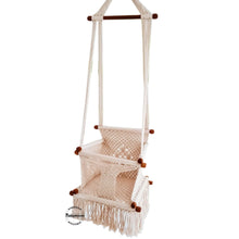Load image into Gallery viewer, Babymoon Macrame Swing Photography Wooden Properties
