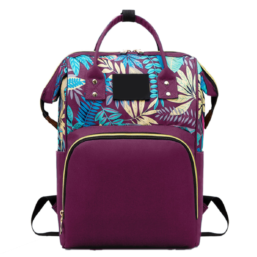 Babymoon Mother Diaper Bag Lightweight Multifunctional Travel Unisex Diaper Backpack - Purple