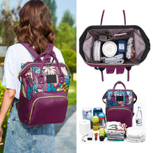 Load image into Gallery viewer, Babymoon Mother Diaper Bag Lightweight Multifunctional Travel Unisex Diaper Backpack - Purple
