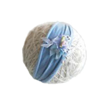 Load image into Gallery viewer, Babymoon ( Set of 3 ) Jersey Stretcheable Baby Photography Shoot Bean Bag Layer,Hairband And Wrap-Light Blue