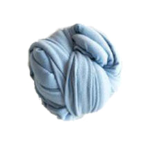 Load image into Gallery viewer, Babymoon ( Set of 3 ) Jersey Stretcheable Baby Photography Shoot Bean Bag Layer,Hairband And Wrap-Light Blue