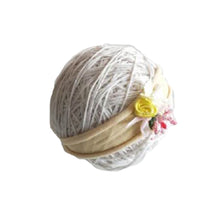 Load image into Gallery viewer, Babymoon Jersey Stretchable Baby Photography Shoot Wrap Cloth With Hairband - Yellow