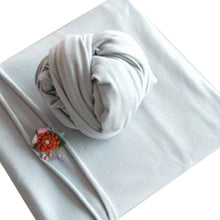 Load image into Gallery viewer, Babymoon ( Set of 3 ) Jersey stretchable Baby Photography Shoot Bean Bag Layer,Hairband And Wrap-Green