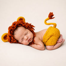 Load image into Gallery viewer, Babymoon Lion Newborn Photography Crochet Outfit Costume Jungle Theme
