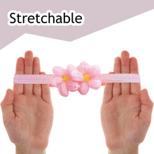 Load image into Gallery viewer, Babymoon | Set of 3 | Designer Princess Baby Girl’s Headbands | Hair Accessories | Flower Pink | Heart Blue | Bow Multi

