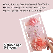 Load image into Gallery viewer, Babymoon | Set of 3 | Designer Princess Baby Girl’s Headbands | Hair Accessories | Flower Peach | White Flower
