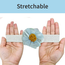 Load image into Gallery viewer, Babymoon | Set of 3 | Designer Princess Baby Girl’s Headbands | Hair Accessories | Flower Blue| Blue Bow
