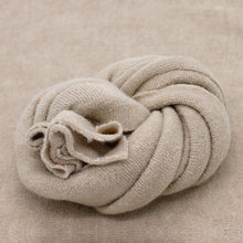 Load image into Gallery viewer, Babymoon Set of 2 | Knitted Wool Wrap and Bean Bag Layer | Baby Photography Props | Beige
