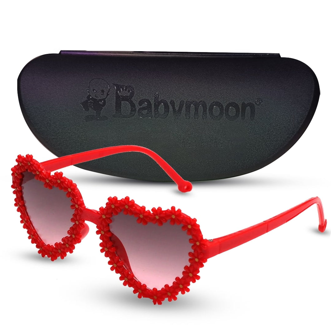 Babymoon Kids Heart Shaped Summer Sunglasses Goggles For Girls & Boys