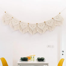 Load image into Gallery viewer, Babymoon Macrame Photography Wall Hanging Banner - White
