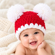 Load image into Gallery viewer, Babymoon Pom Pom Cap Newborn Photography Crochet Outfit Costume
