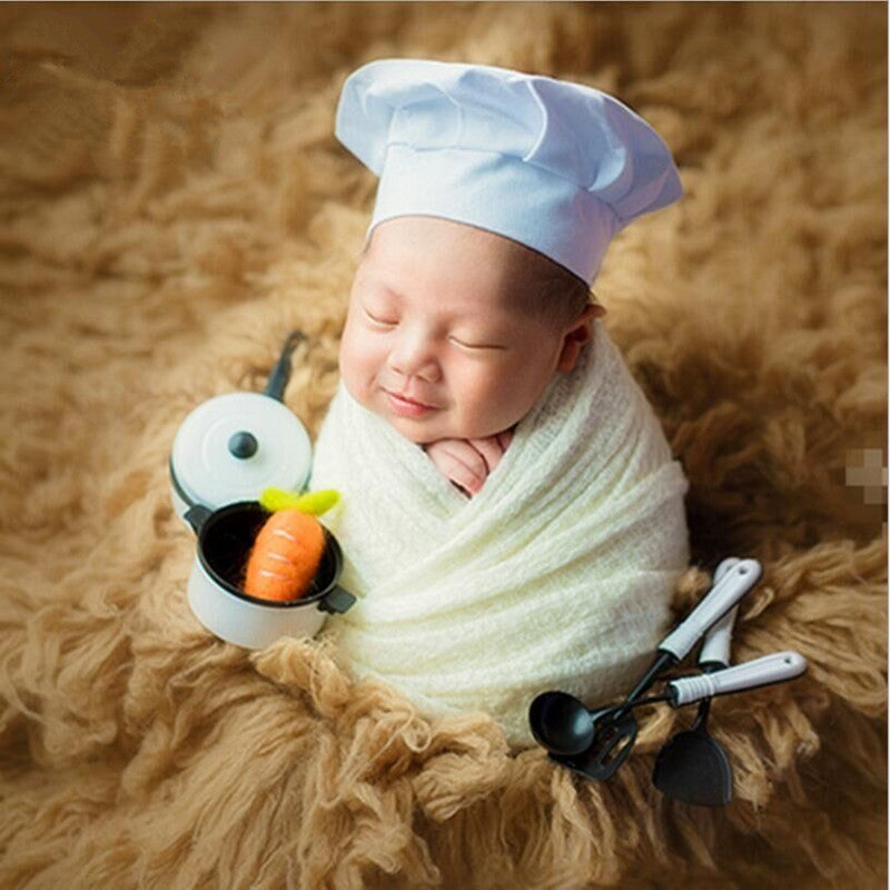 Babymoon Set of 5 Baker’s Chef Theme Utensils Combo | Kitchen Set | New Born Photoshoot Props