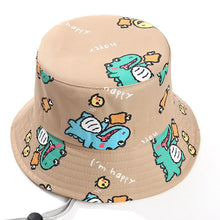 Load image into Gallery viewer, Babymoon Dinosaur Baby Boys Girls Kids Summer Cap with Head String Sun Beach Hat | Brown | 2-6 Year
