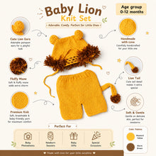 Load image into Gallery viewer, Babymoon Lion Newborn Photography Crochet Outfit Costume Jungle Theme
