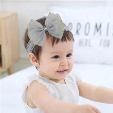 Load image into Gallery viewer, Babymoon | Set of 3 | Designer Princess Baby Girl’s Headbands | Hair Accessories | Flower Blue| Blue Bow
