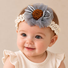 Load image into Gallery viewer, Babymoon | Set of 3 | Designer Princess Baby Girl’s Headbands | Hair Accessories | Flower Blue| Blue Bow
