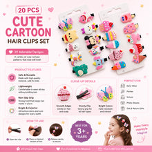 Load image into Gallery viewer, Babymoon Fusion Ice Cream 20pcs Hairclips Hair Accessories Set | Cartoon-Icecream
