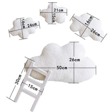Load image into Gallery viewer, Babymoon Set of 5 | Baby Cloud Theme Posing Pillow with Ladder | Baby Posing Props
