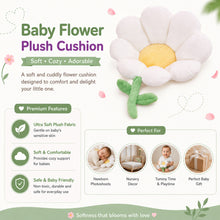 Load image into Gallery viewer, Babymoon Baby Flower Theme Prop Pillow | Posing Aids | Baby Photoshoot Props | 72x75 cm | White

