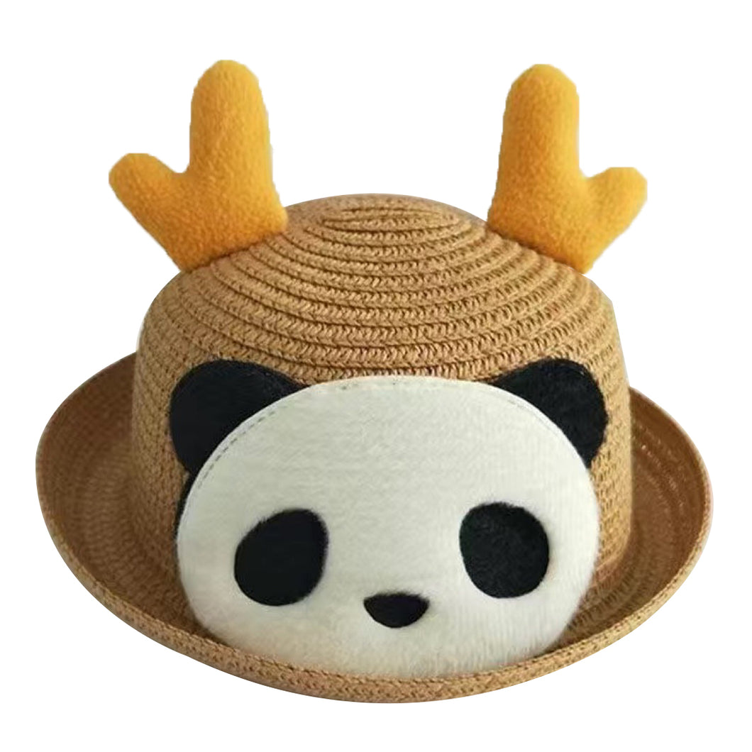 Babymoon Panda Baby Summer Spring Kids Cap with String | 2-8 Years | Brown