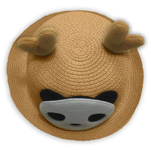 Load image into Gallery viewer, Babymoon Panda Baby Summer Spring Kids Cap with String | 2-8 Years | Brown
