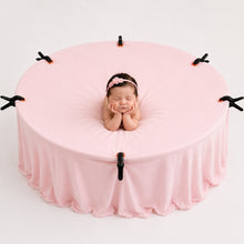 Load image into Gallery viewer, Babymoon Newborn Photography Bean Bag Posing Only Stand, Stainless Steel Baby Photoshoot Frame Stand with 6 Clamps, Portable Infant Beanbag Backdrop Station Props for Studio and Travel Sessions

