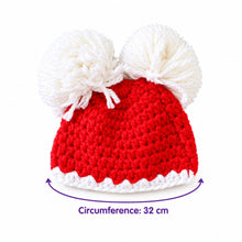 Load image into Gallery viewer, Babymoon Pom Pom Cap Newborn Photography Crochet Outfit Costume

