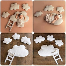 Load image into Gallery viewer, Babymoon Set of 5 | Baby Cloud Theme Posing Pillow with Ladder | Baby Posing Props
