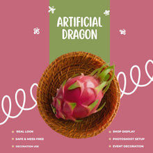 Load image into Gallery viewer, Babymoon Simulation Fake Dragon Fruit | Artificial Plastic Model | Kitchen Dining Table Decoration | Photography Props Basket Display Filler

