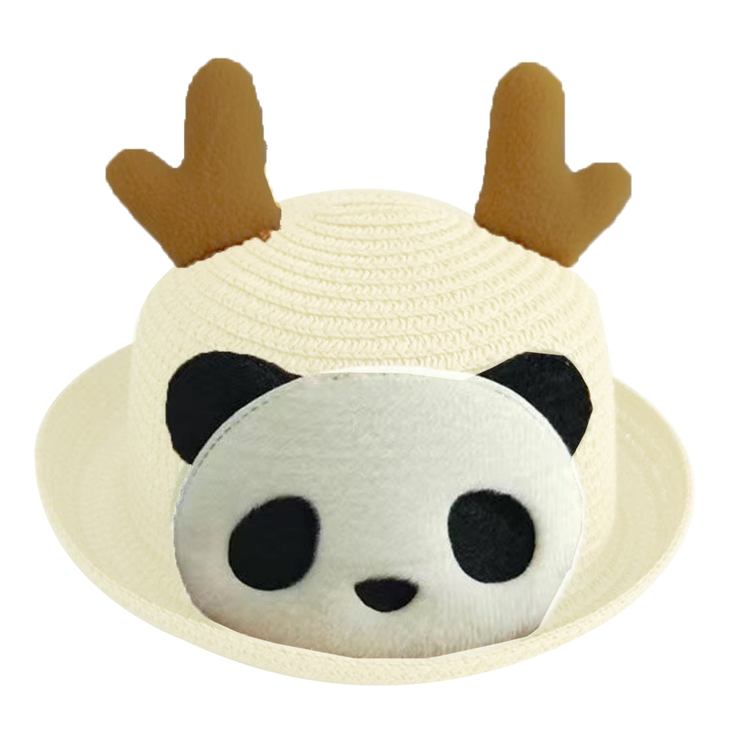 Babymoon Panda Baby Summer Spring Kids Cap with String | 2-8 Years | White