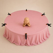 Load image into Gallery viewer, Babymoon Newborn Photography Bean Bag Posing Only Stand, Stainless Steel Baby Photoshoot Frame Stand with 6 Clamps, Portable Infant Beanbag Backdrop Station Props for Studio and Travel Sessions
