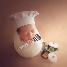Load image into Gallery viewer, Babymoon Set of 5 Baker’s Chef Theme Utensils Combo | Kitchen Set | New Born Photoshoot Props
