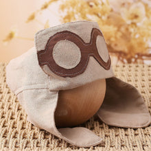 Load image into Gallery viewer, Babymoon Set of 3 | Avaitor Costume | Suspender, Hat, Scarf | Baby Photoshoot Props | 0-1 Month
