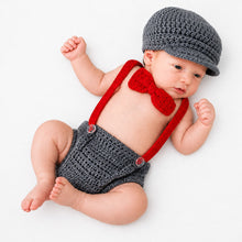 Load image into Gallery viewer, Babymoon Captain Newborn Photography Crochet Outfit Costume
