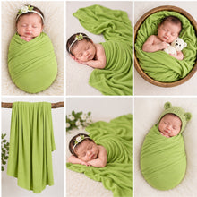 Load image into Gallery viewer, Babymoon Jersey Stretchable Baby Photography Shoot Wrap Cloth | Lime Green
