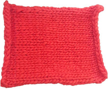 Load image into Gallery viewer, Babymoon Marino Wool Knit Throw Basket Filler Blanket Baby Photography Photoshoot Props | Red

