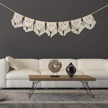 Load image into Gallery viewer, Babymoon Macrame Photography Wall Hanging Banner - White
