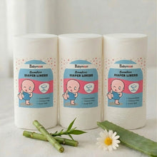 Load image into Gallery viewer, Babymoon Disposable Flushable Diaper Liners | Biodegradable Bamboo Nappy Diaper Liners
