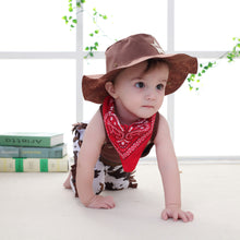 Load image into Gallery viewer, Babymoon | Set of 3 | Cowboy Costume, Hat, Scarf | Baby Photography Props | 6-12 Months
