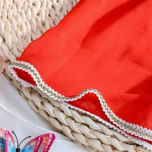 Load image into Gallery viewer, Babymoon Set of 4 | Baby Girl Traditional Dulhan Bride Costume | Skirt, Top, Dupatta, Headdress | Costume | Baby Photoshoot Props | 3-6 Months
