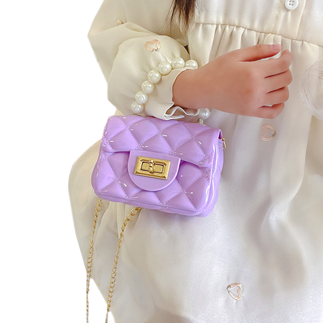 Babymoon Kids Jelly Sling Purse Fashion Handbag 9x13x5 CM Purple BABYMOON