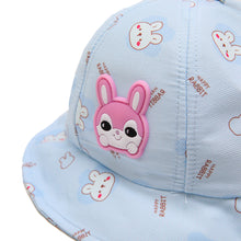 Load image into Gallery viewer, Babymoon Cotton Baby Kids Boys Girls Summer Cap With Head String Rabbit Design | 2-6 Years | Blue
