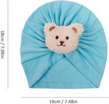 Load image into Gallery viewer, Babymoon Beanie Bear Turban Knot Boy’s Girl’s Kids New Born Baby Cap Hat Headwear 0-2 Y | Blue
