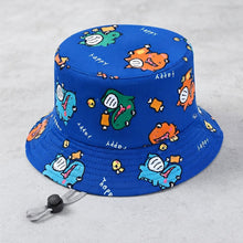 Load image into Gallery viewer, Babymoon Dinosaur Baby Boys Girls Kids Summer Cap with Head String Sun Beach Hat | Blue | 2-6 Year
