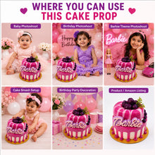 Load image into Gallery viewer, Babymoon Artificial Simulation Large Double-Tier Berries Barbie Cake Model for Baby Photoshoot Props | Decorative Add-ons
