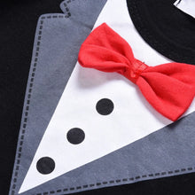 Load image into Gallery viewer, Babymoon Gentleman Suit Romper | Baby Photoshoot Props | Birthday Party Costume | Black | 9-12 Months
