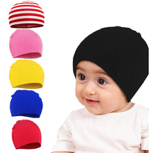 Load image into Gallery viewer, Babymoon Stretchable Pullover Baby Hat Caps | 3-12 Months | Black
